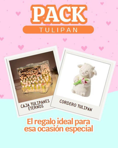 PELUCHE CORDERITO TULIPAN🌷 - TULIPAN INFINITO CAJA DE REGALO🎁