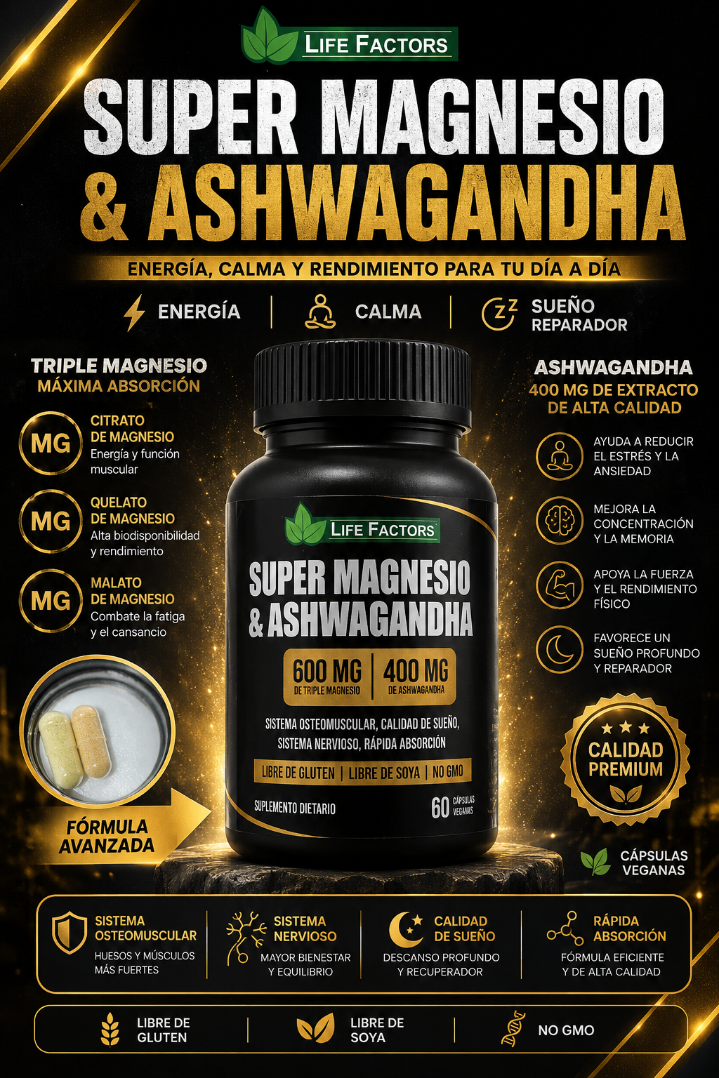 ASHWAGANDHA + MAGNESIO