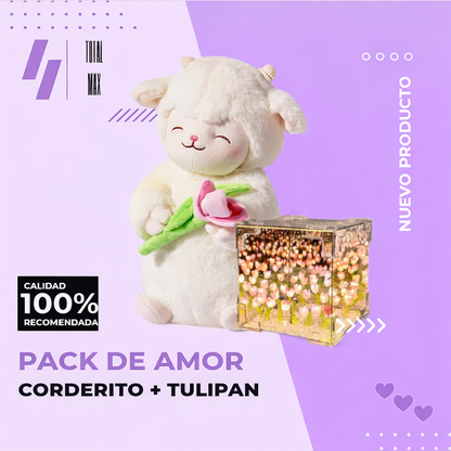 PELUCHE CORDERITO TULIPAN🌷 - TULIPAN INFINITO CAJA DE REGALO🎁